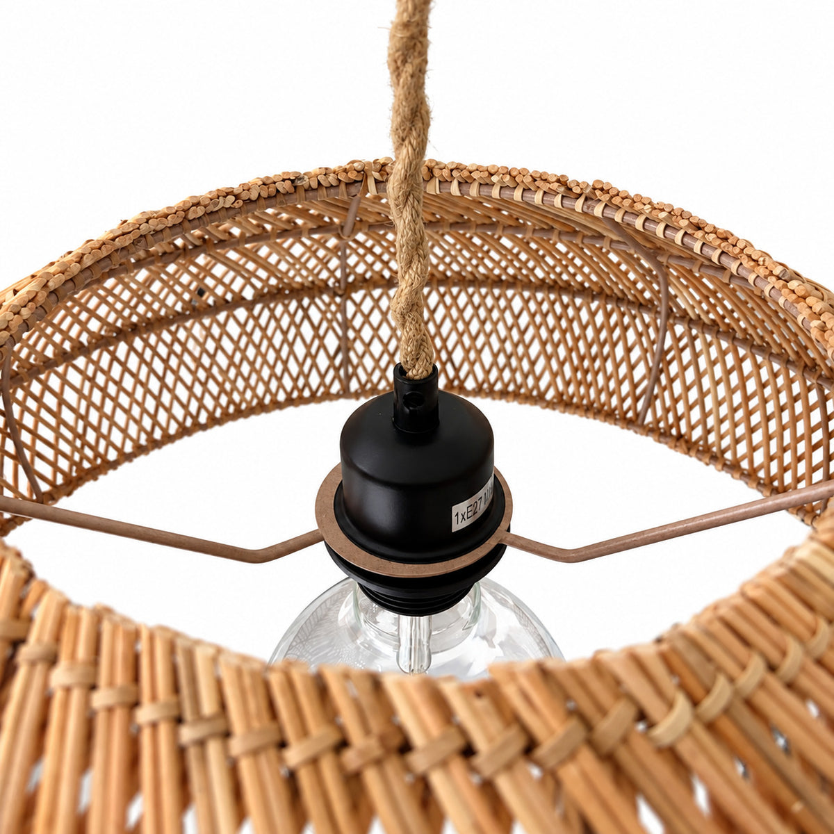 Lámpara colgante de ratán "TULIA" - E27 - Ø50 cm (23)
