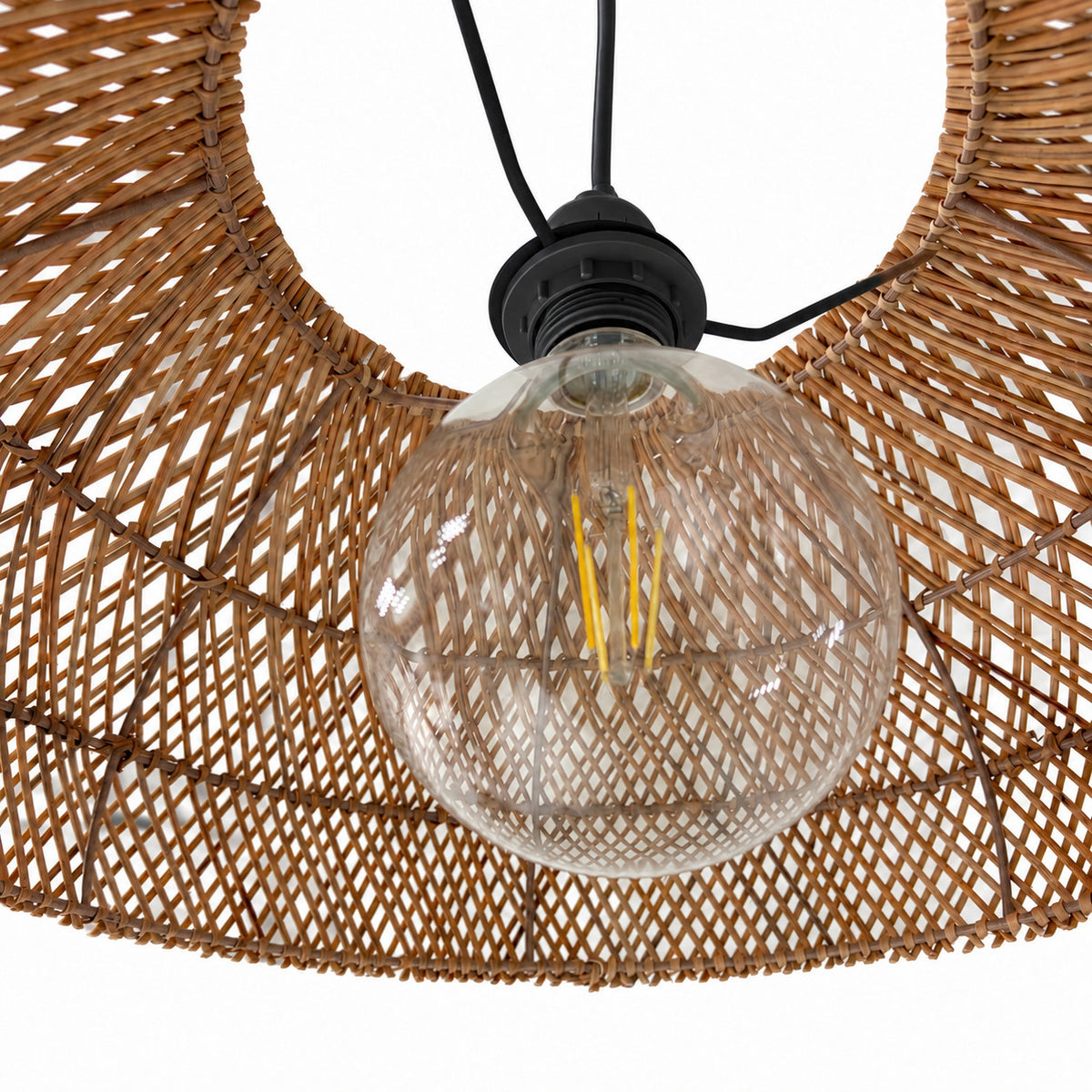 Lámpara colgante de ratán "TULIA" - E27 - Ø50 cm (4)
