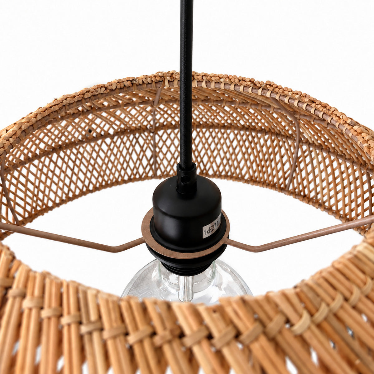 Lámpara colgante de ratán "TULIA" - E27 - Ø50 cm (5)
