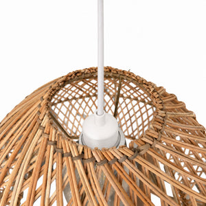 Lámpara colgante de ratán "SIENA" con interruptor y enchufe - E27 - Ø40 cm (12)