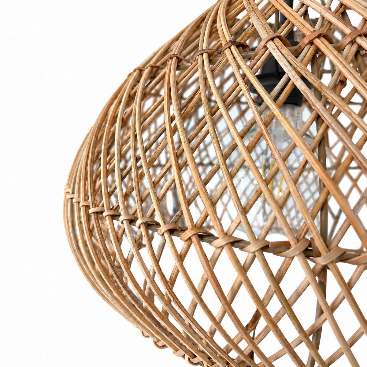 Lámpara colgante de ratán "SIENA" - E27 - Ø40 cm (7)