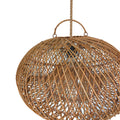 Suspension en rotin « DUNE » avec interrupteur et douille - E27 - Ø55 cm 3