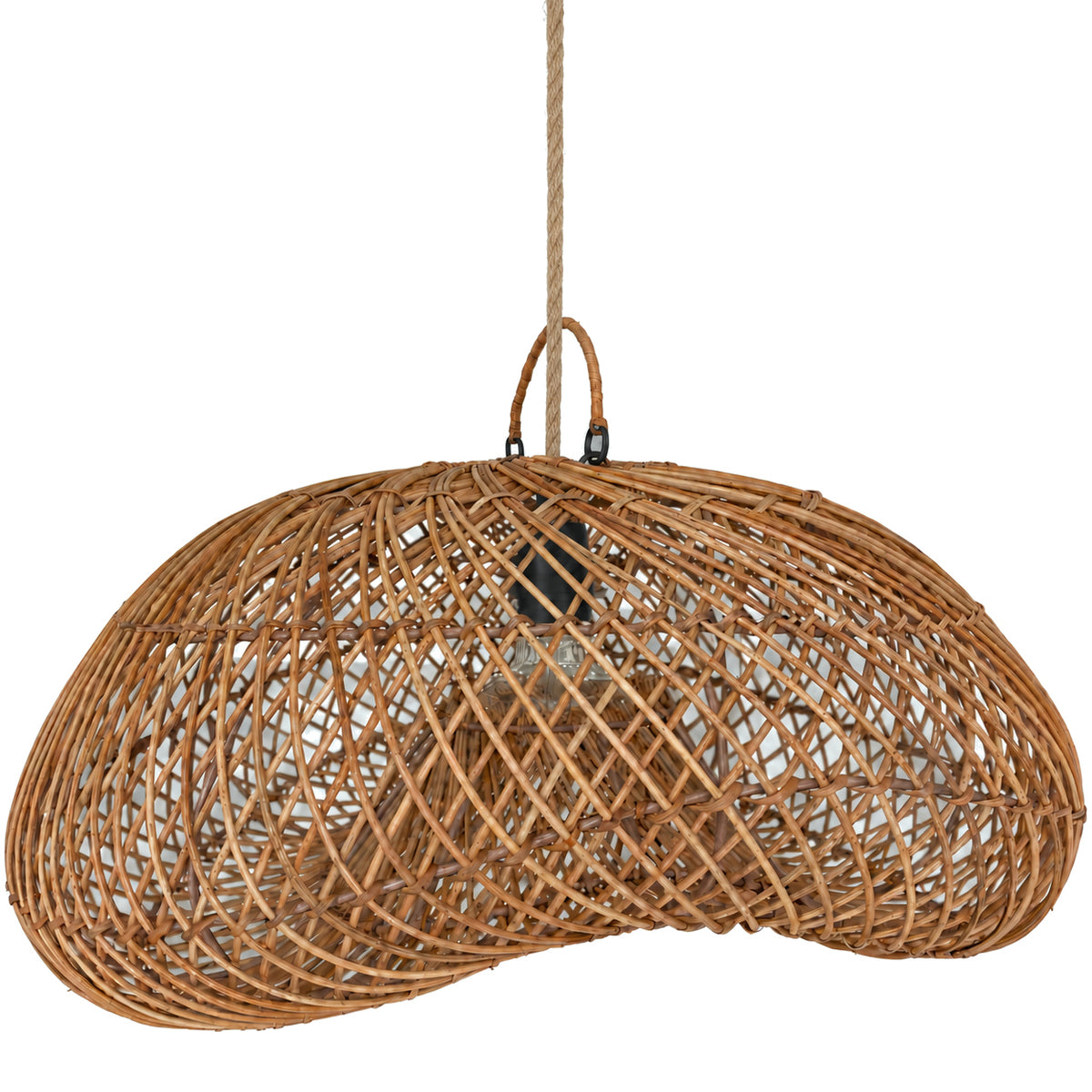 Lámpara colgante de ratán "DUNE" - E27 - Ø55 cm (13)