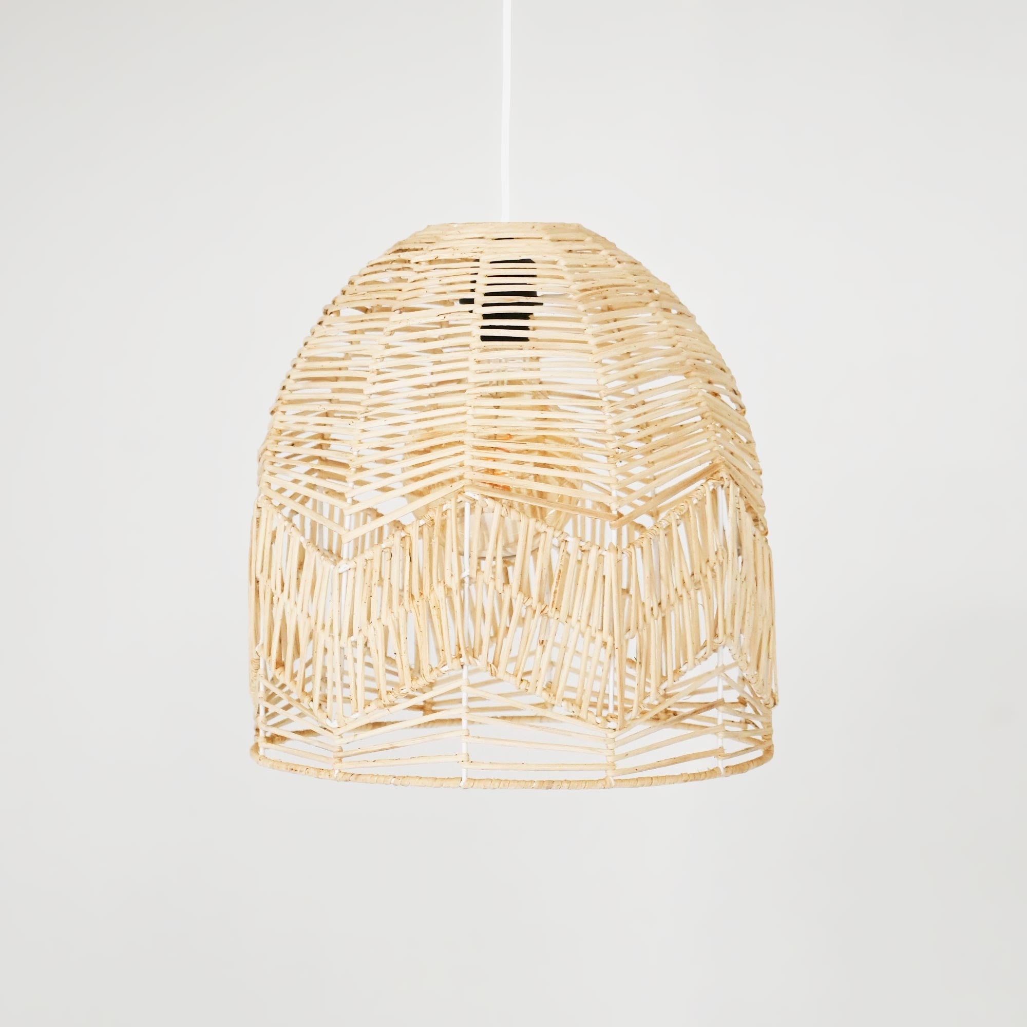 Lámpara colgante de mimbre "NORMA" - Ø35cm - Con interruptor y enchufe - E27 (6)