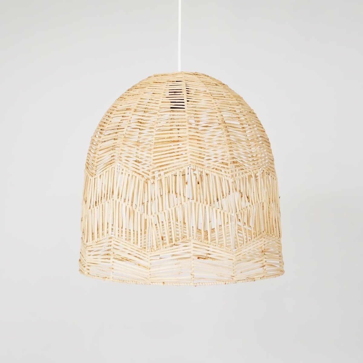 Lámpara colgante de mimbre "NORMA" - Ø45cm - Con interruptor y enchufe - E27 - Barcelona Led-Decoración