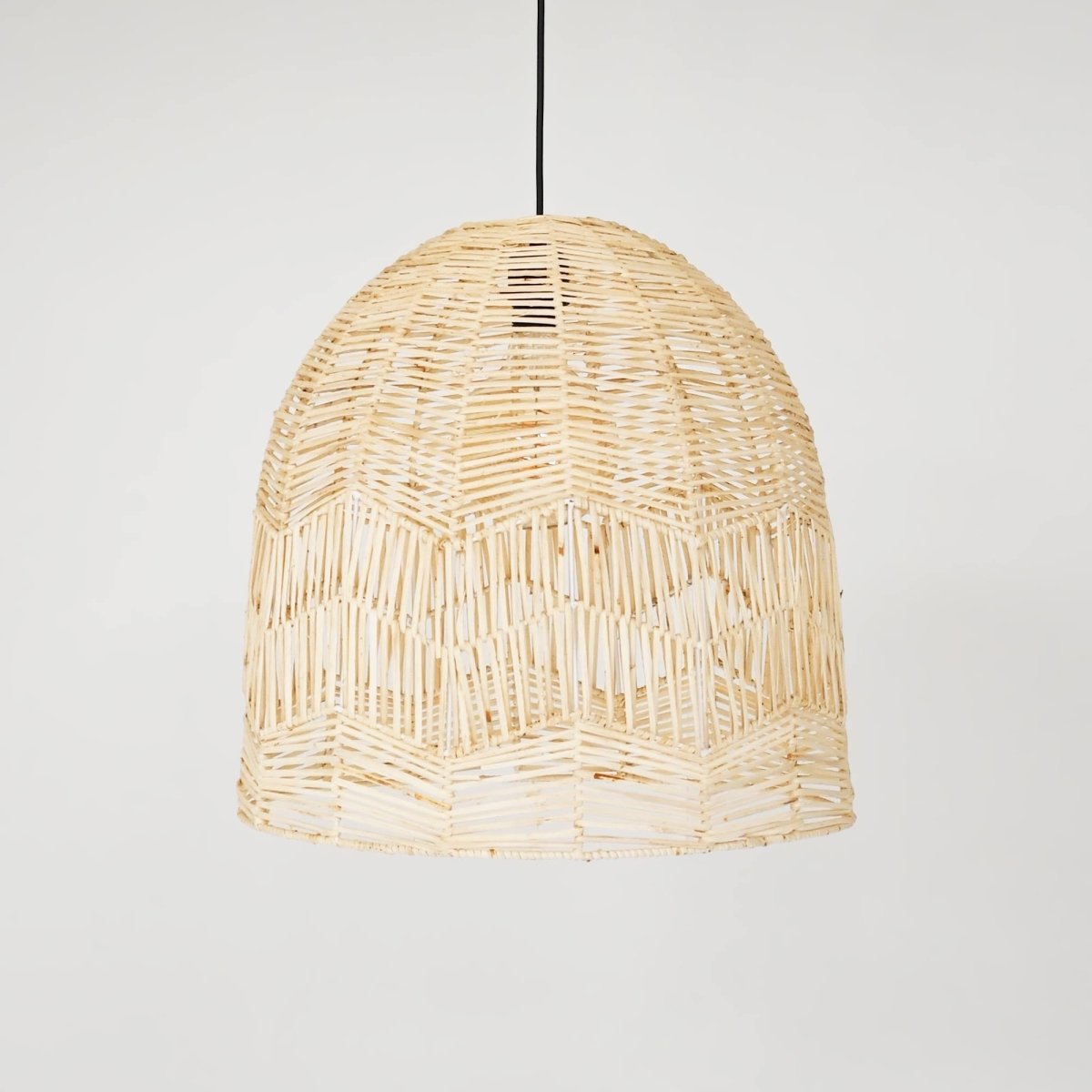 Lámpara colgante de mimbre "NORMA" - Ø45cm - Con interruptor y enchufe - E27 - Barcelona Led-Decoración