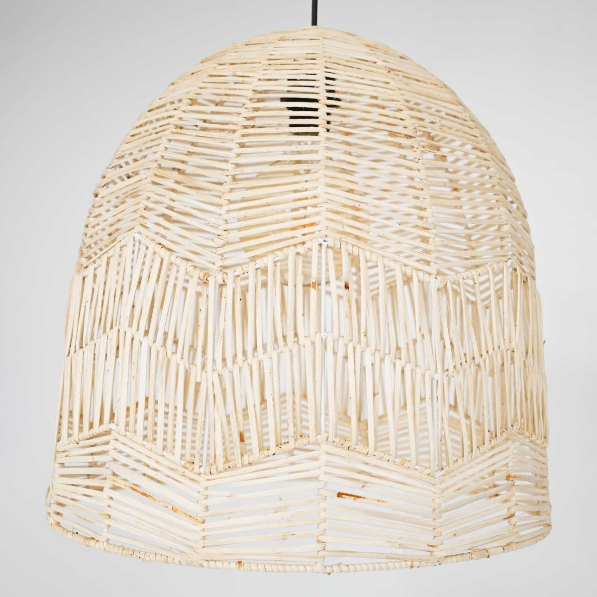 Lámpara colgante de mimbre "NORMA" - Ø45cm - Con interruptor y enchufe - E27 - Barcelona Led-Decoración