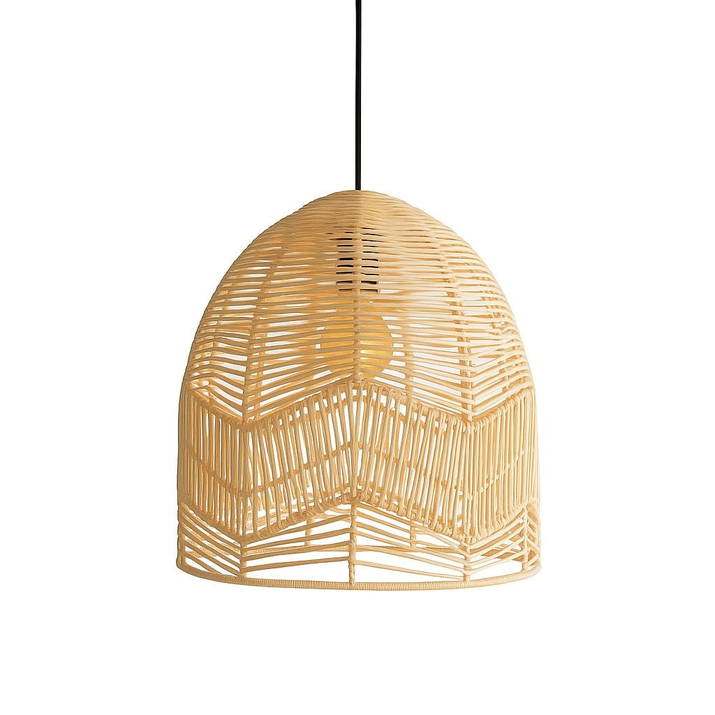 Lámpara colgante de mimbre "NORMA" - Ø45cm - E27 (4)