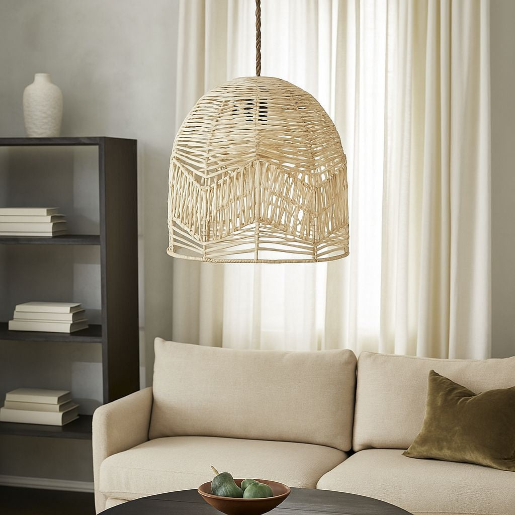 Lámpara colgante de mimbre "NORMA" - Ø45cm - E27 (10)