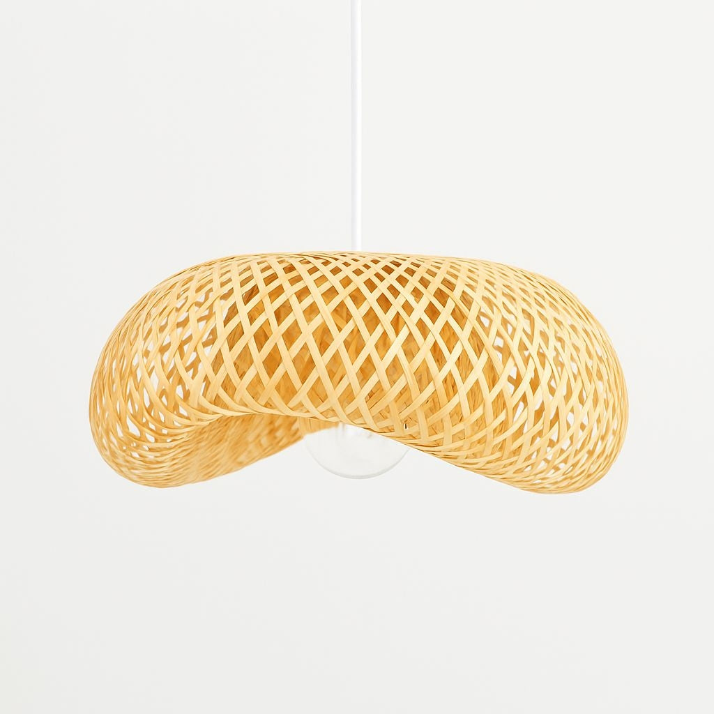 Lámpara colgante de mimbre "FREY" - E27 & Lámpara colgante de mimbre "FREY" - E27
