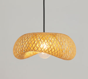 Lámpara colgante de mimbre "FREY" - E27 (7)