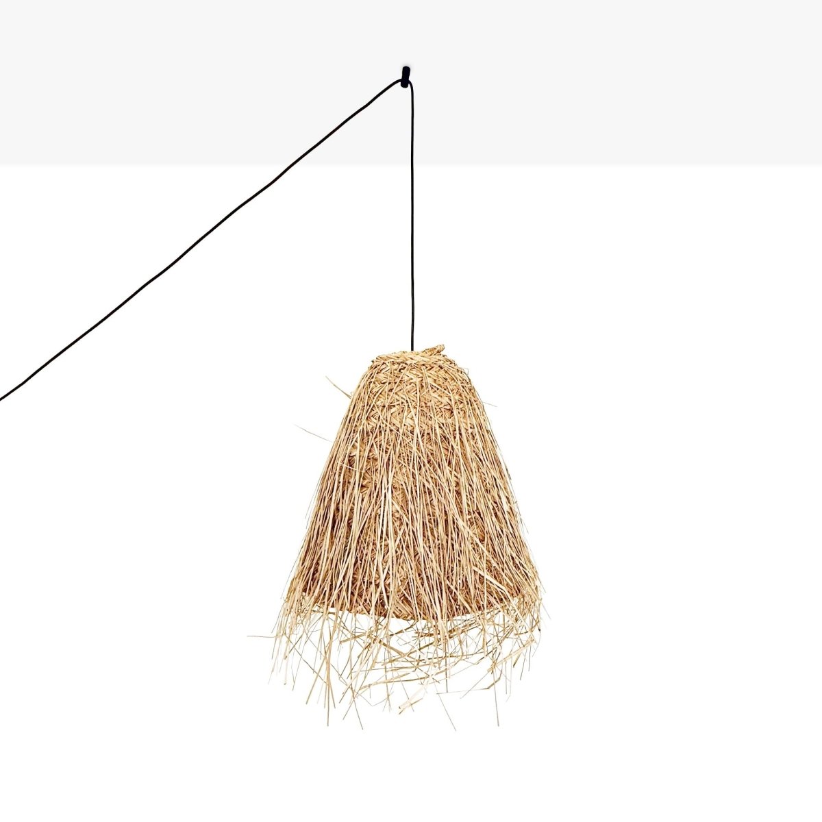 Lámpara colgante de mimbre "GUSS" - Con interruptor y enchufe - E27 - Barcelona Led-Decoración