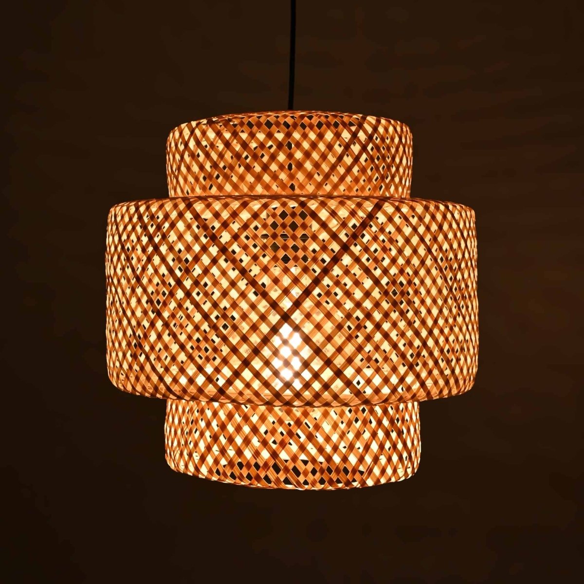 Lámpara colgante de mimbre "JENSEN" - Ø40cm - E27 - Barcelona Led-Decoración