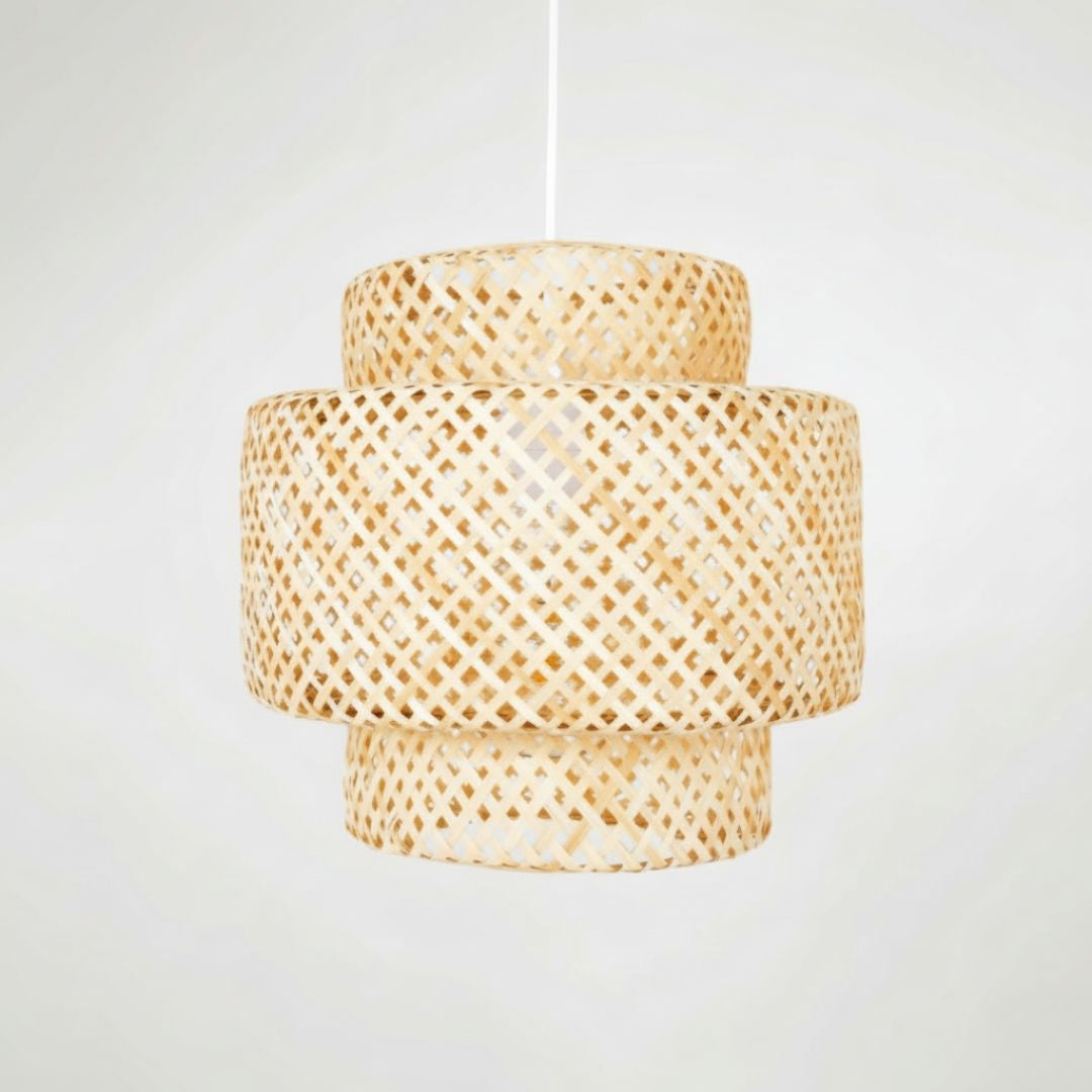 Lámpara colgante de mimbre "JENSEN" - Ø50cm - E27 (6)