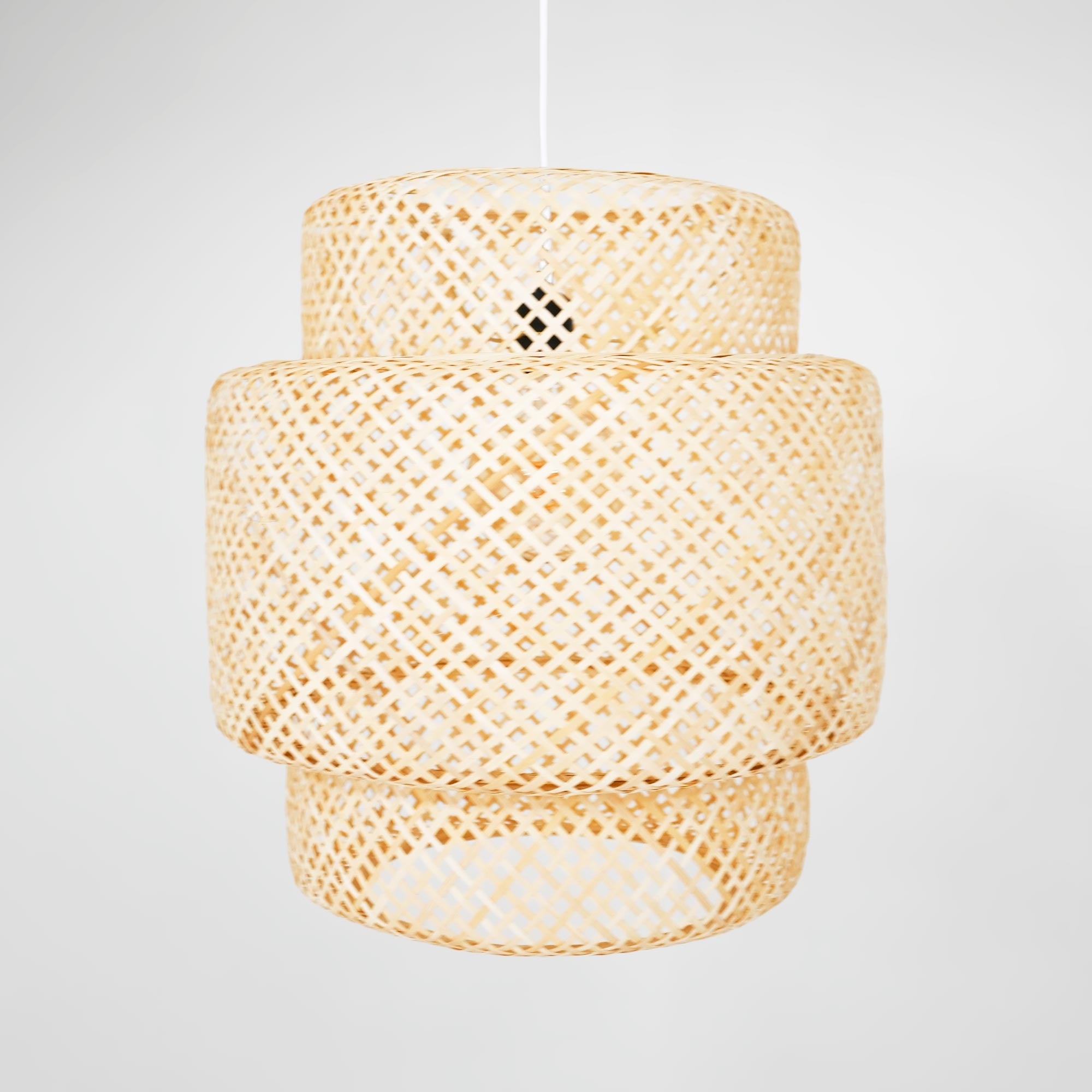 Lámpara colgante de mimbre "JENSEN" - Ø50cm - Con interruptor y enchufe - E27 (8)