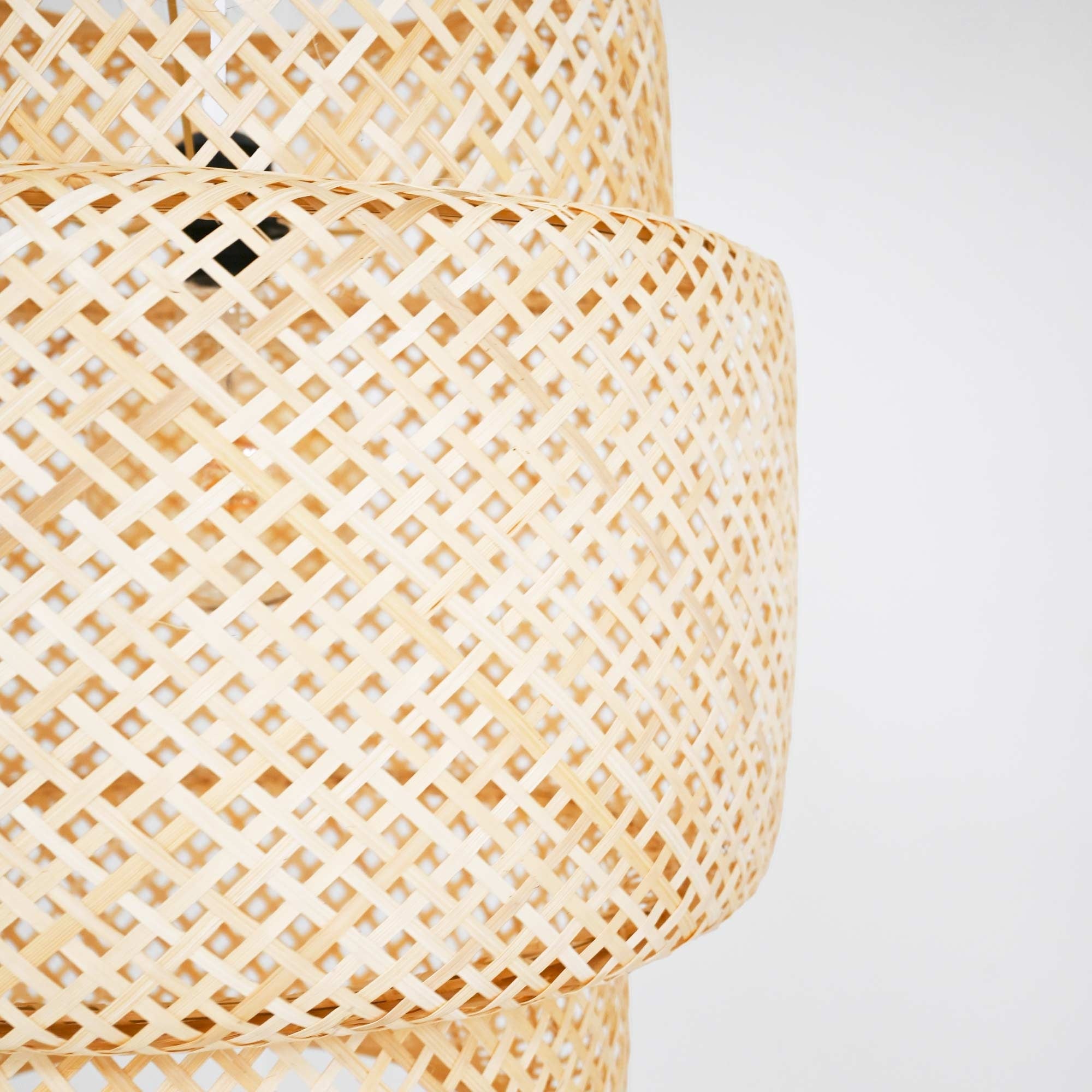 Lámpara colgante de mimbre "JENSEN" - Ø50cm - Con interruptor y enchufe - E27 (9)