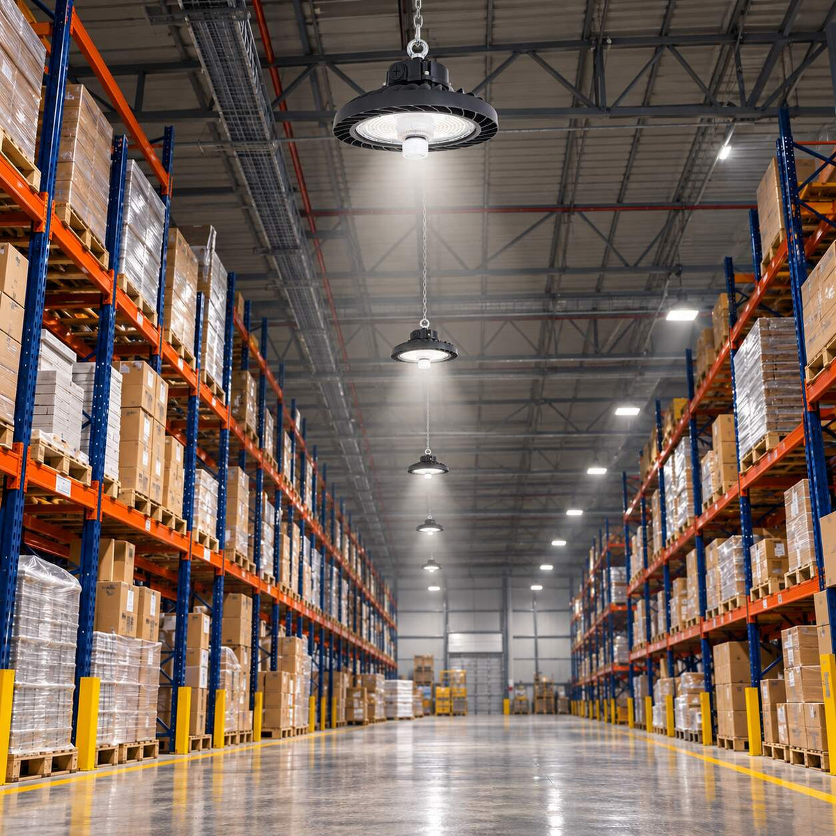 Campana LED UFO industrial 200W - CCT - Con sensor de movimiento - 170lm/W - Driver LIFUD - IP65 - 5 años garantía (1)