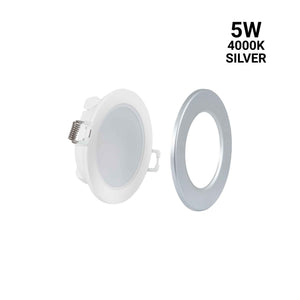 Kit Downlight LED exterior 5W - IP65 - Aro intercambiable - TRIAC regulable - Corte Ø68mm (30)