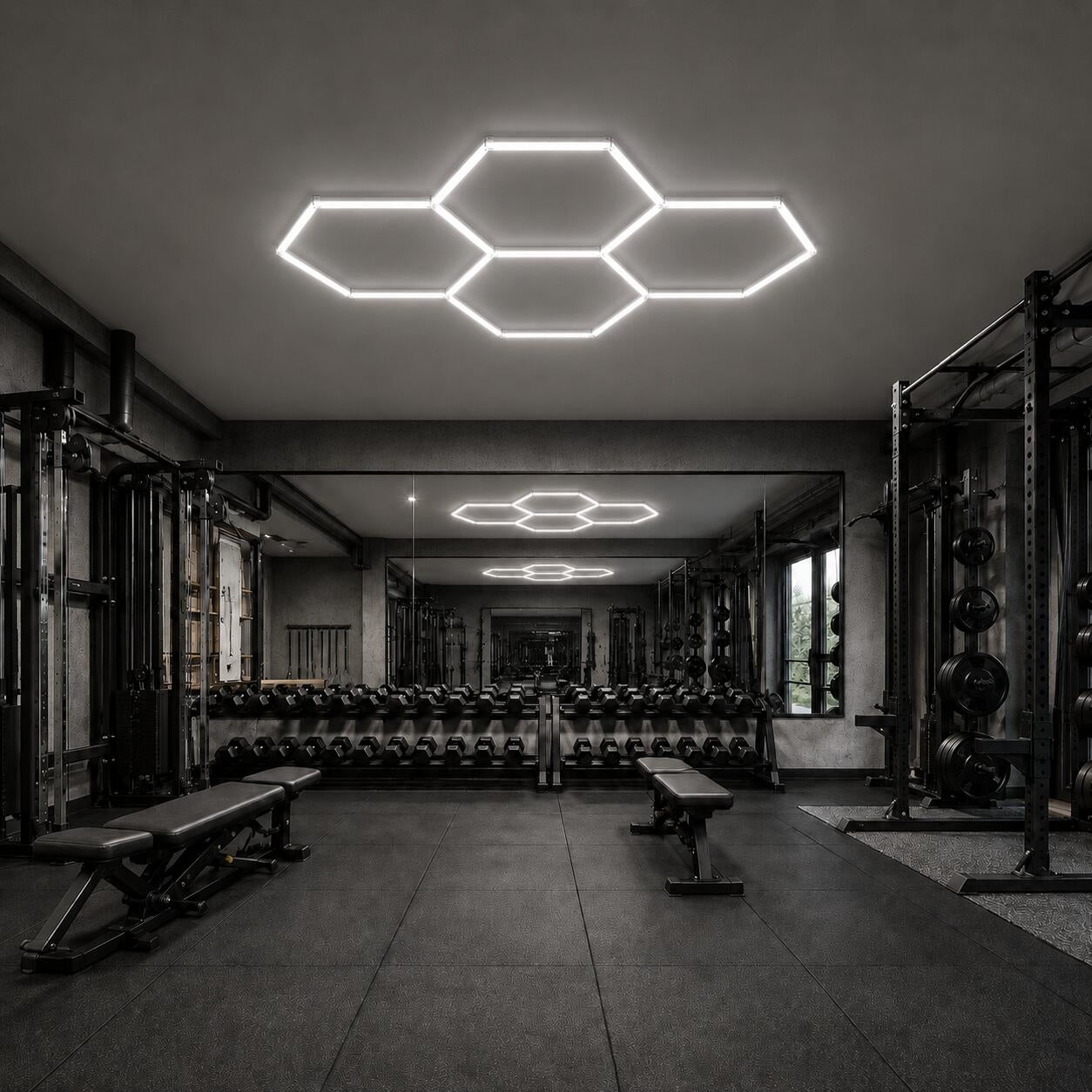 Lámpara LED hexagonal - 6500K - 4 hexágonos - 440cm (3)