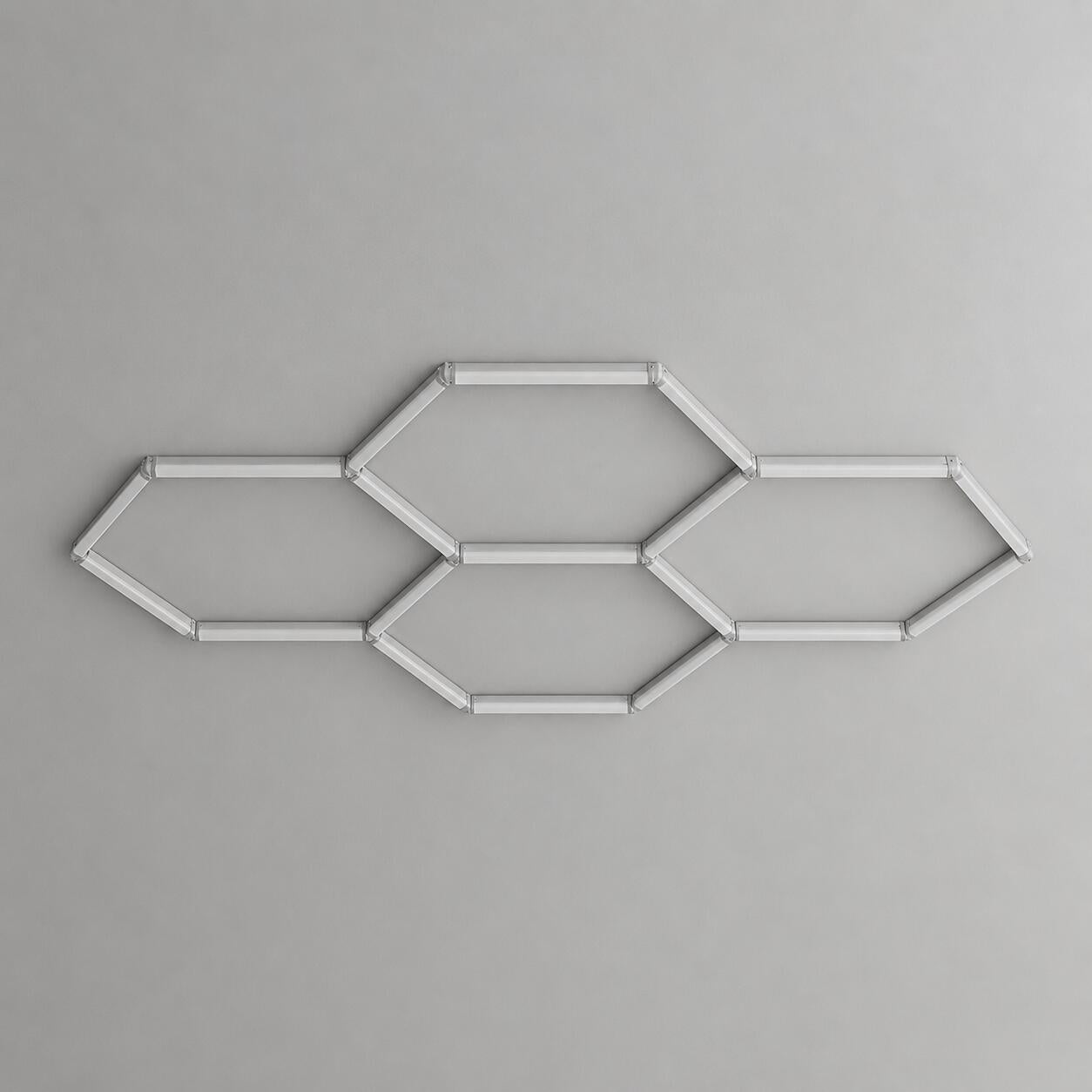 Lámpara LED hexagonal - 6500K - 4 hexágonos - 440cm (6)