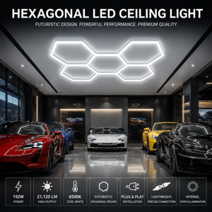 Lámpara LED hexagonal - 6500K - 5 hexágonos - 440cm (2)