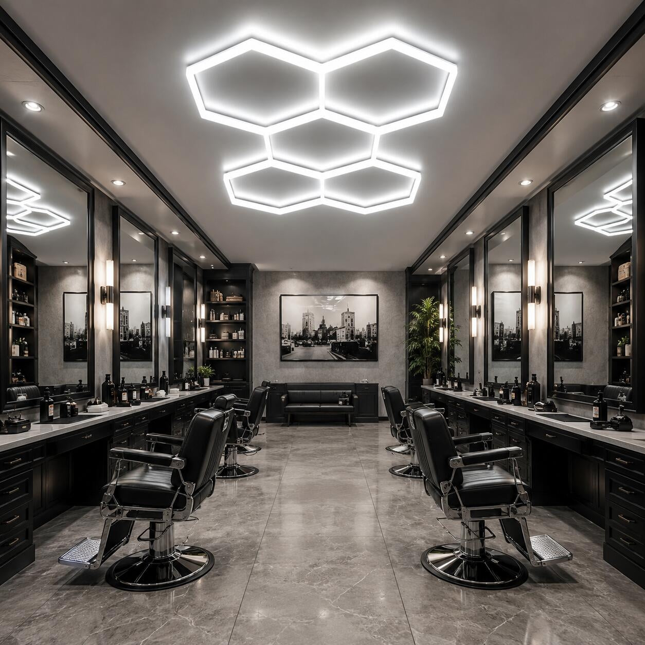 Lámpara LED hexagonal - 6500K - 5 hexágonos - 440cm (3)
