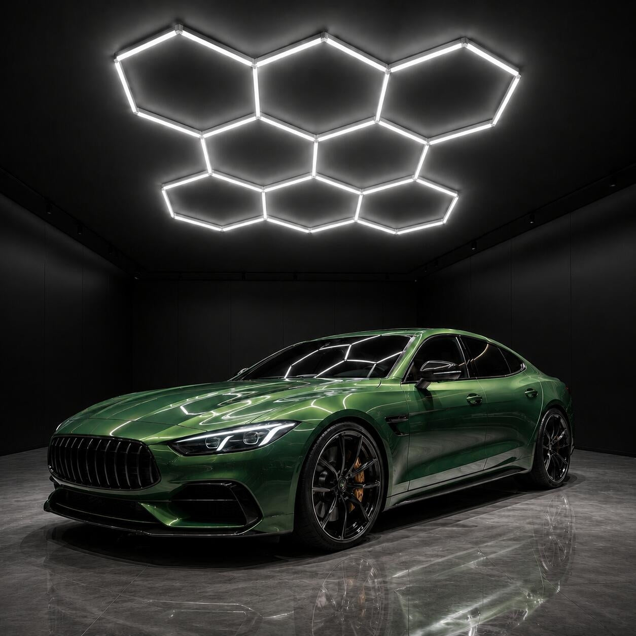 Lámpara LED hexagonal - 6500K - 8 hexágonos - 440cm