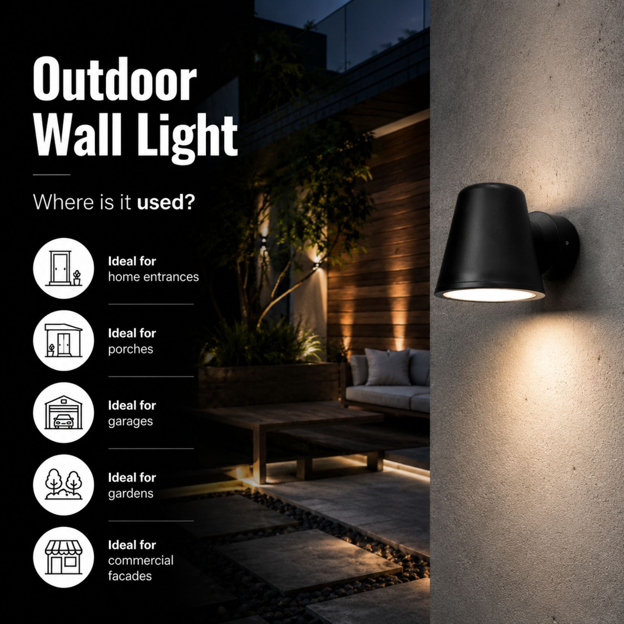 Aplique de pared exterior "MOKA" - Orientable - GU10 - IP54 (10)