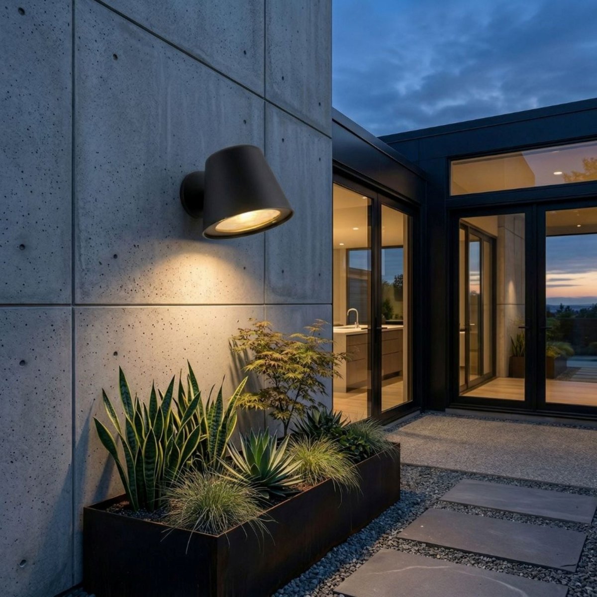 Aplique de pared exterior LED "ALBA" - Bombilla GU10 5W incluida - Barcelona Led-Decoración