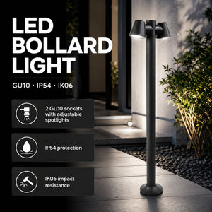 Bolardo de jardin "ASTUM II" orientable - 2xGU10 - 80 cm - IP54 (5)