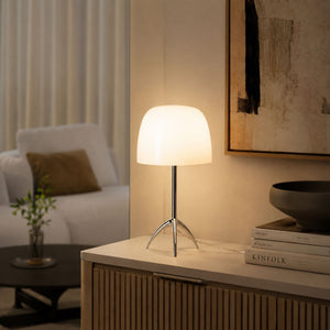 Lámpara de mesa de diseño "GRETA" - Pantalla de cristal - G9 (1)