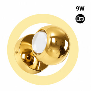 Aplique de pared LED con óptica "BOO" 9W - Cromo - Up & down - 2700K (20)