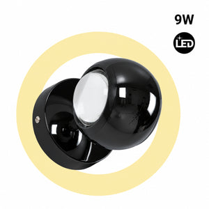 Aplique de pared LED con óptica "BOO" 9W - Cromo - Up & down - 2700K (10)