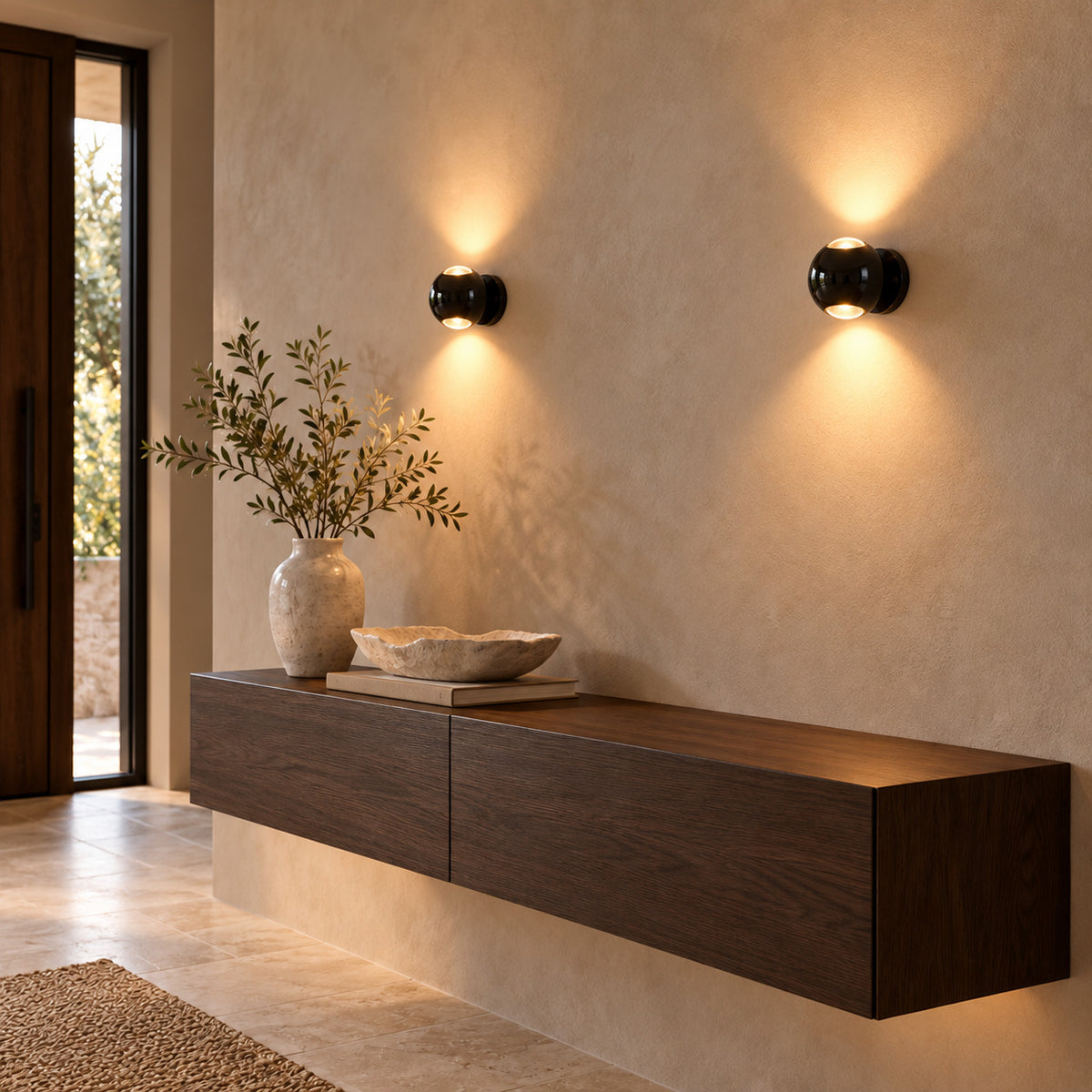 Aplique de pared LED con óptica "BOO" 9W - Cromo - Up & down - 2700K (12)