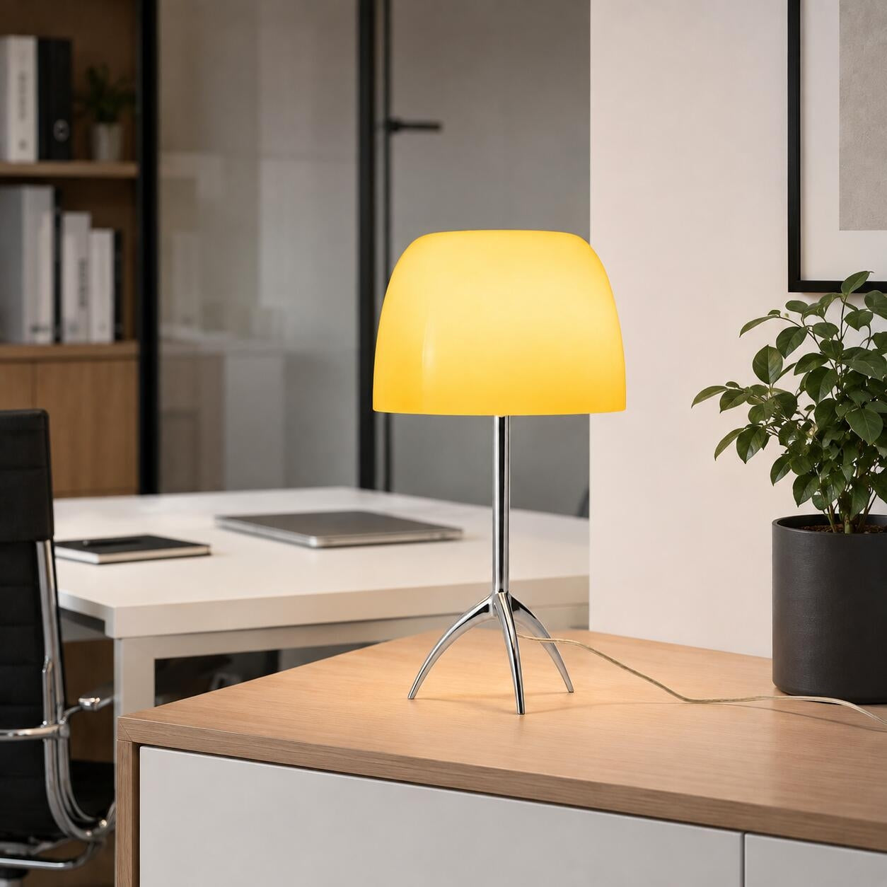 Lámpara de mesa de diseño "IRIDE" - Pantalla de cristal - G9 (2)
