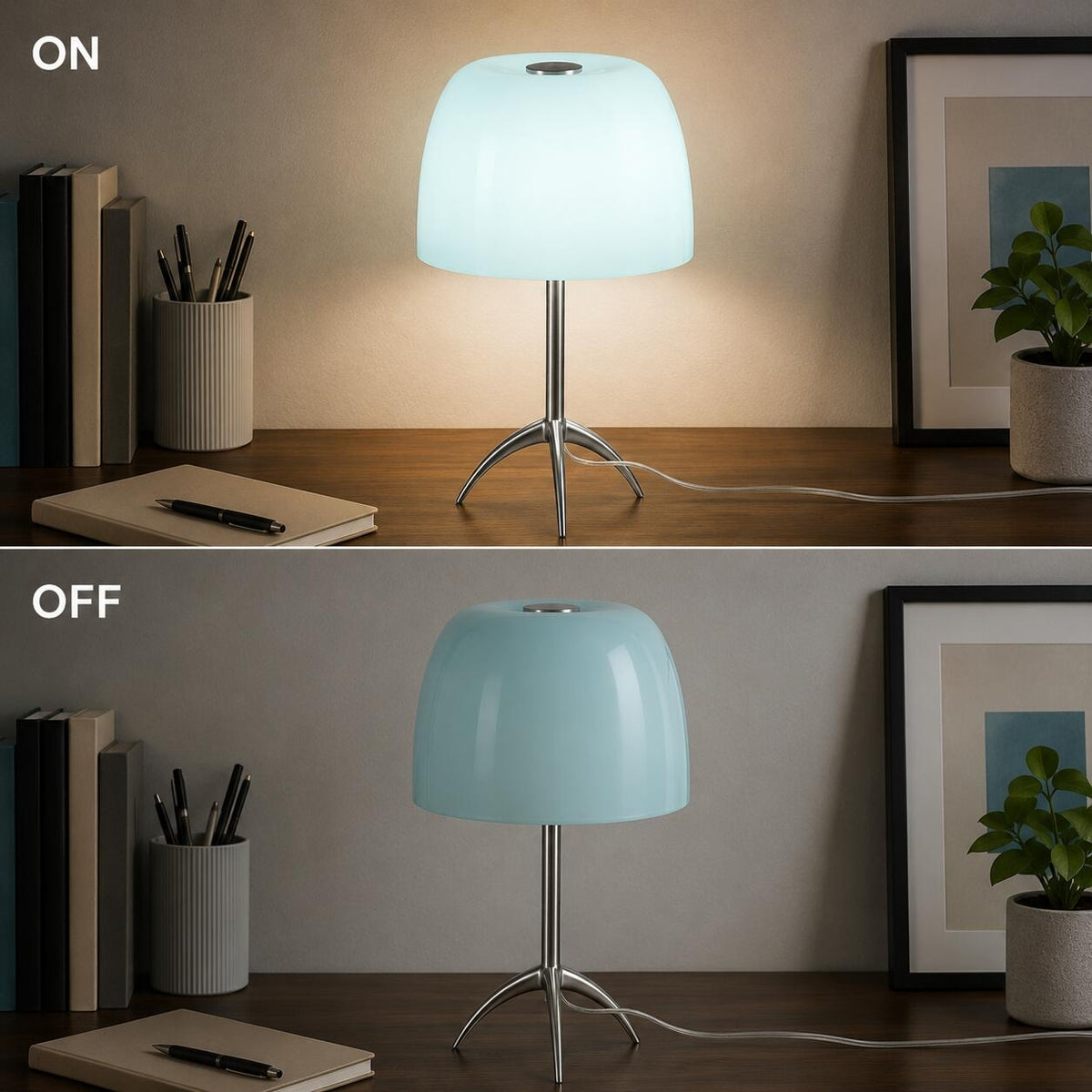Lámpara de mesa de diseño "IRIDE" - Pantalla de cristal - G9 (18)