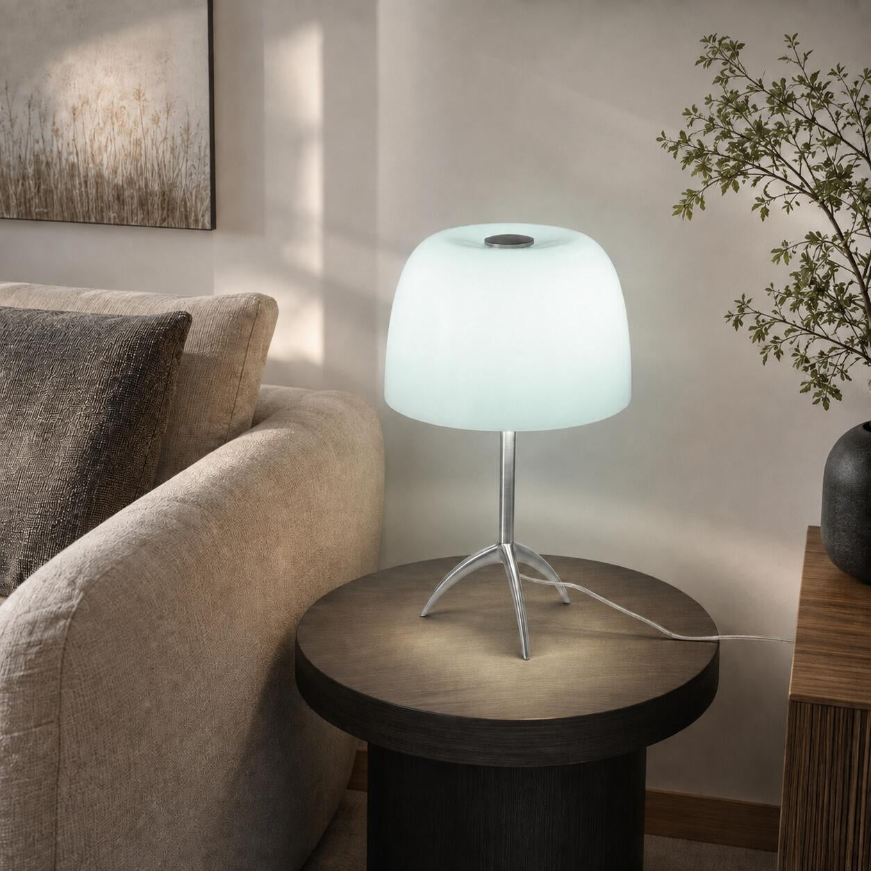 Lámpara de mesa de diseño "IRIDE" - Pantalla de cristal - G9 (13)