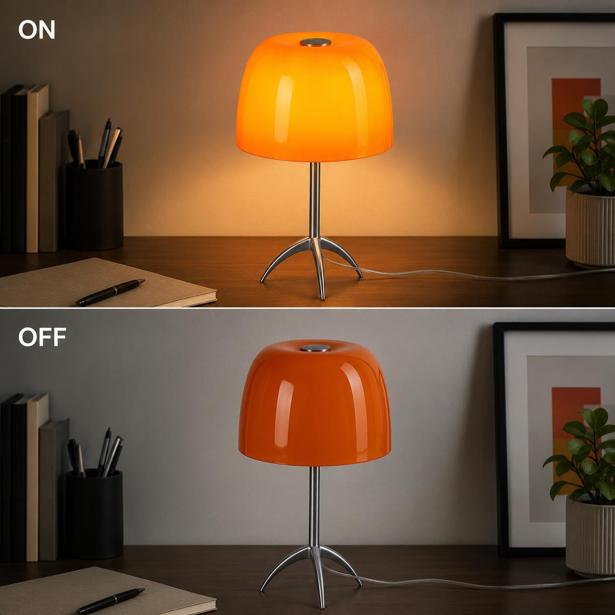 Lámpara de mesa de diseño "IRIDE" - Pantalla de cristal - G9 (28)