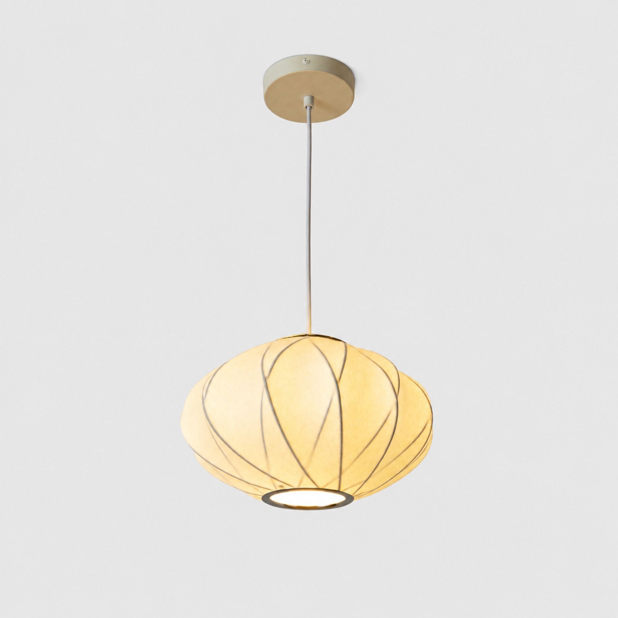 Lámpara colgante de diseño "MERIDIA 300" - Pantalla de seda - E27 - 30 cm (5)