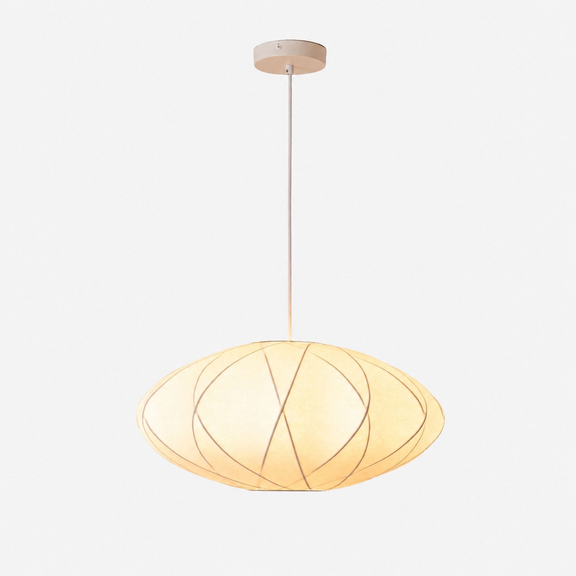 Lámpara colgante de diseño "MERIDIA 500" - Pantalla de seda - E27 - 50 cm (2)