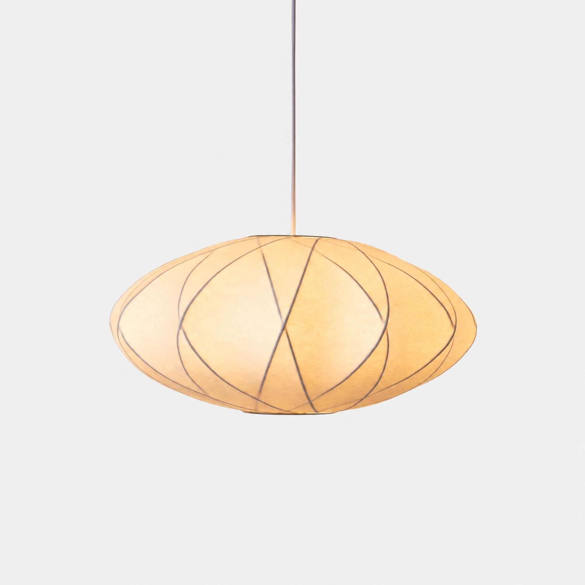 Lámpara colgante de diseño "MERIDIA 500" - Pantalla de seda - E27 - 50 cm (4)