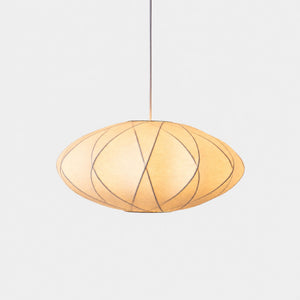 Lámpara colgante de diseño "MERIDIA 500" - Pantalla de seda - E27 - 50 cm (4)