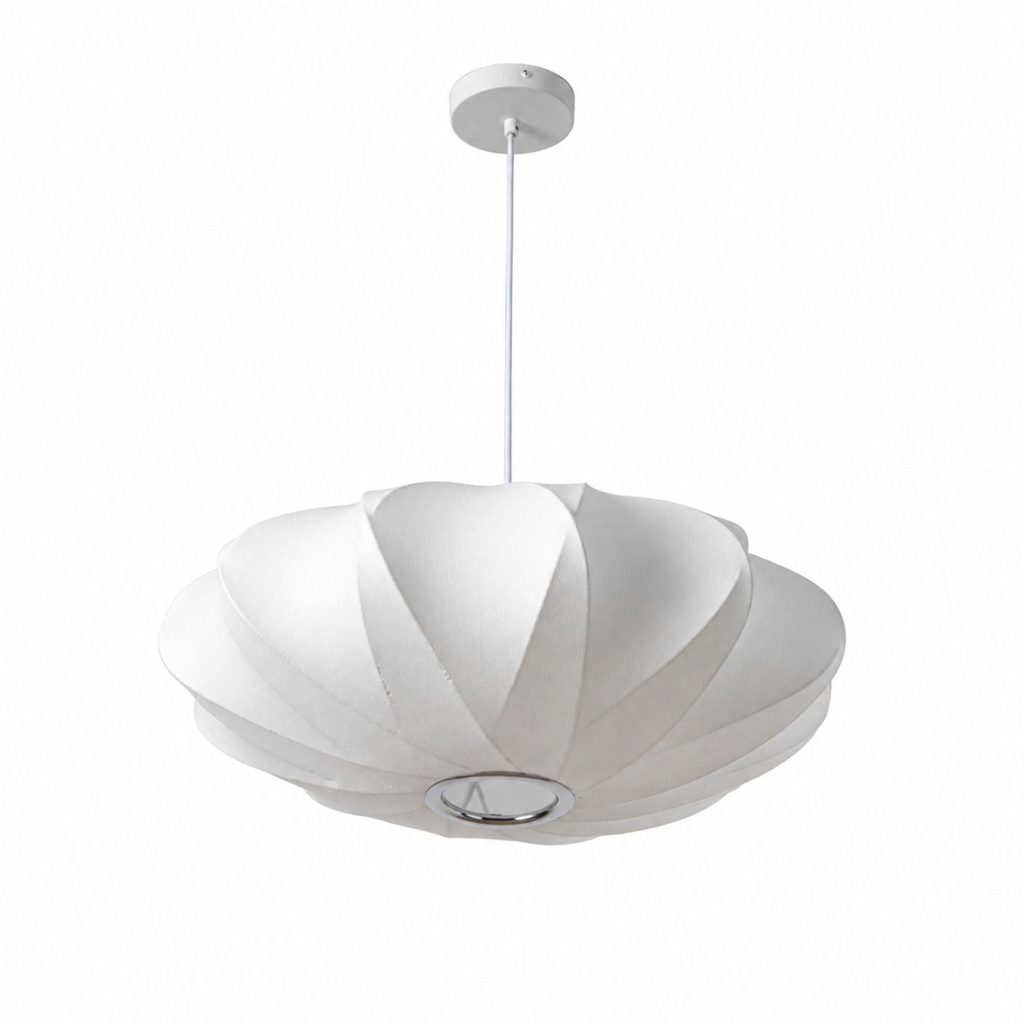 Lámpara colgante de diseño "MERIDIA 600" - Pantalla de seda - E27 - 60 cm (4)