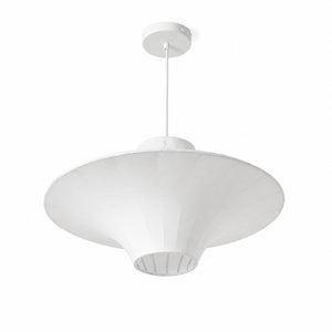 Lámpara colgante de diseño "SATURNO 500" - Pantalla de seda - 3 x E27 - 50 cm (7)