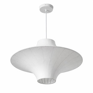 Lámpara colgante de diseño "SATURNO 600" - Pantalla de seda - 3 x E27 - 60 cm (6)