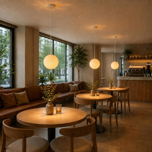 Lámpara colgante de diseño "NUBA 300" - Pantalla de seda - E27 - 30cm (2)