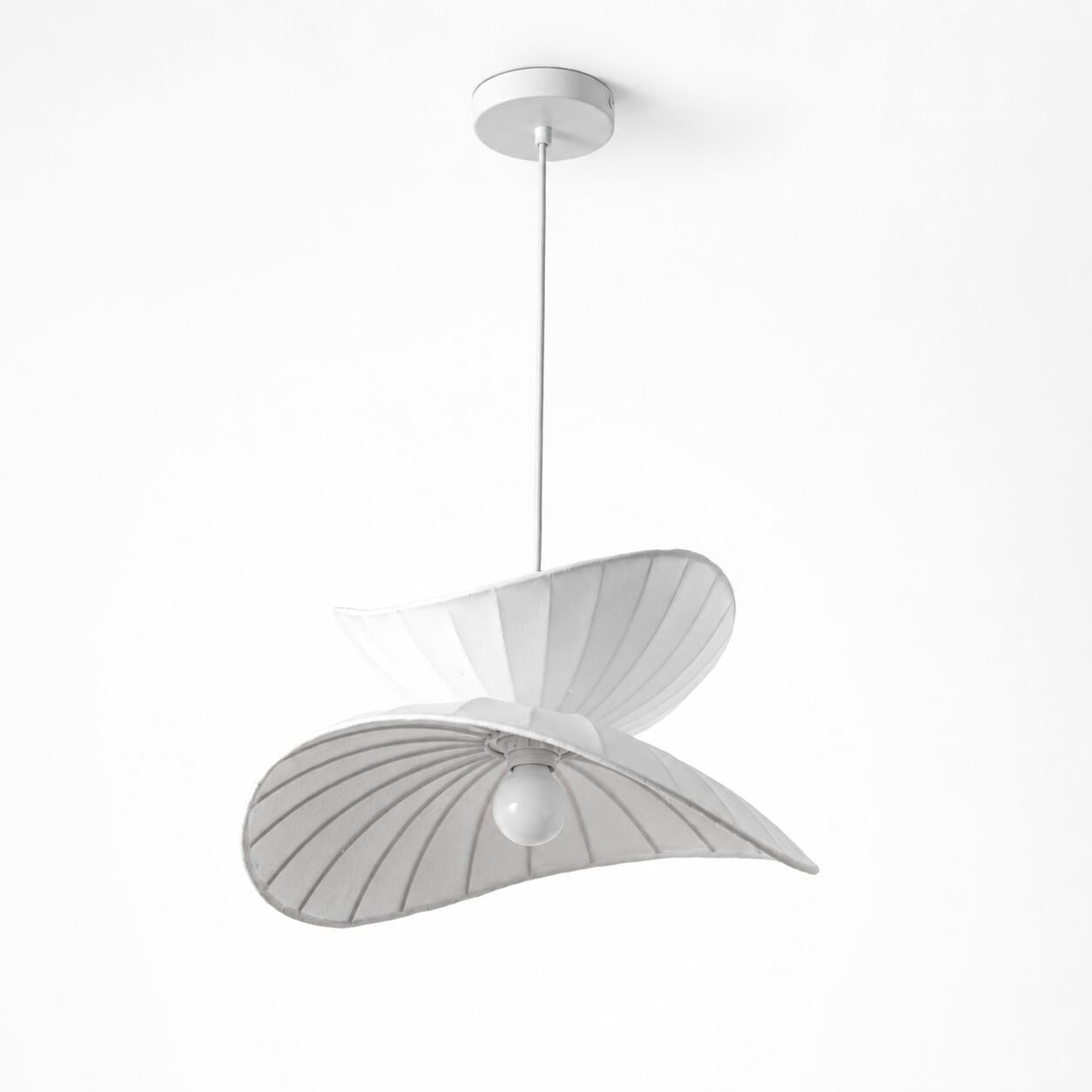 Lámpara colgante de diseño "PAPILLON" - Pantalla de seda - G9 y E27