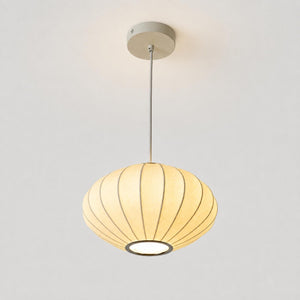 Lámpara colgante de diseño "ONDINA 300" - Pantalla de seda - E27 - 30 cm (4)