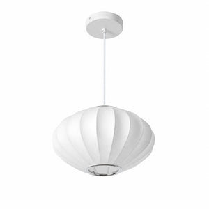Lámpara colgante de diseño "ONDINA 300" - Pantalla de seda - E27 - 30 cm (6)
