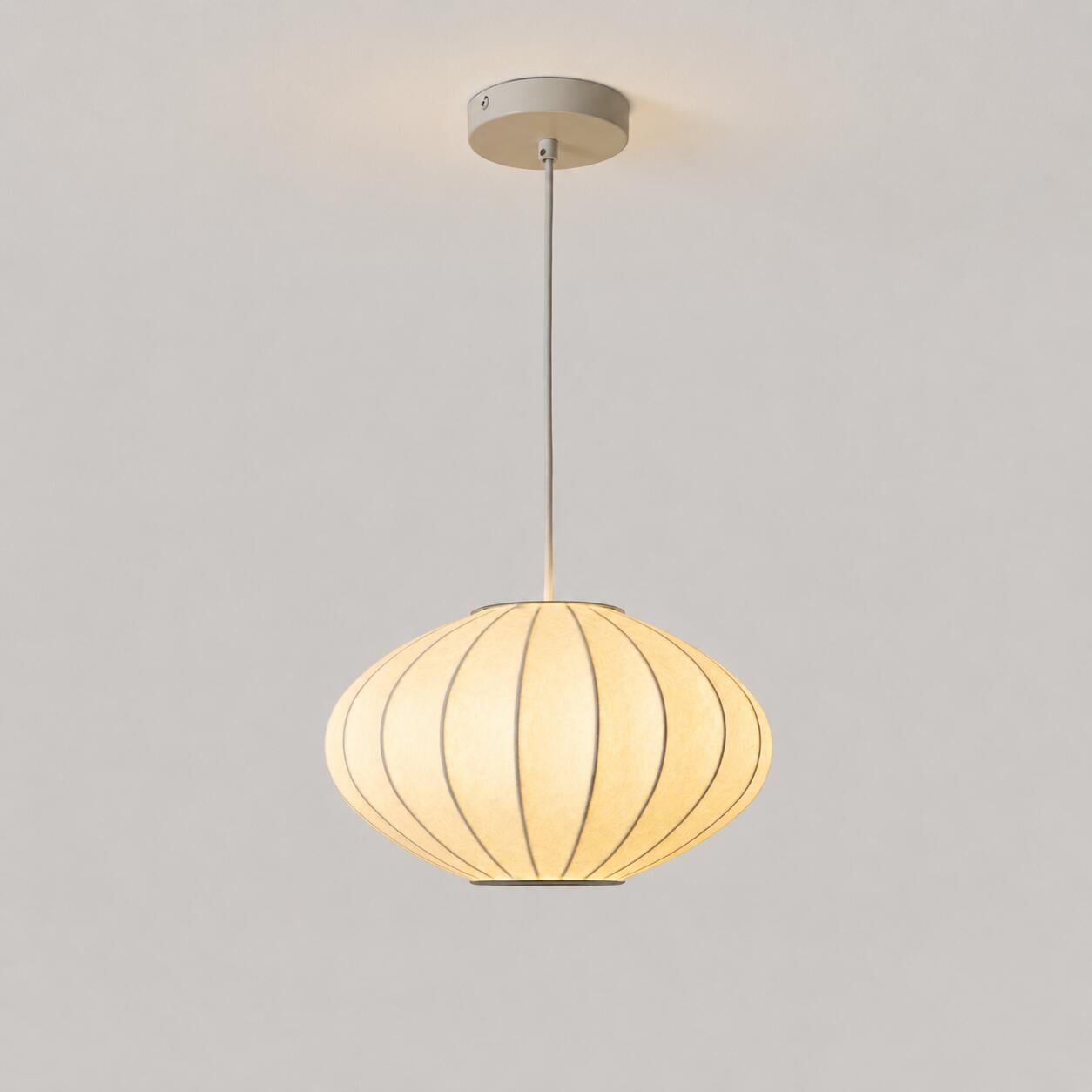 Lámpara colgante de diseño "ONDINA 300" - Pantalla de seda - E27 - 30 cm (7)
